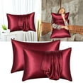 thumbnail image 2 of Yeetfub Imitation Silk Pure Color Ding Pillowcase Envelope Pillow Cases Pillow, 2 of 7