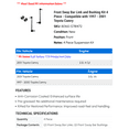 thumbnail image 2 of Front Sway Bar Link and Bushing Kit 4 Piece - Compatible with 1997 - 2001 Toyota Camry 1998 1999 2000, 2 of 2