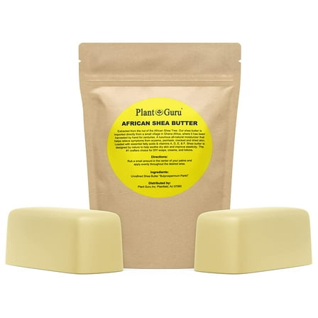 Raw African Shea Butter 2 lbs. Bar Unrefined 100% Pure Natural Ivory Imported From Ghana DIY Crafts, Body, Lotion, Cream, lip Balm, Soap Making, Eczema, Psoriasis And Aid Stretch Marks.