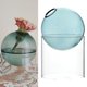 thumbnail image 3 of Florero de vidrio Perfecl Terrario de mesa Contenedor Bud Pot decoración del Hogar Alto azul claro, 3 of 8
