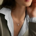 thumbnail image 3 of Created Forever Women's 1/2ct TW Lab Grown Diamond Sterling Silver 4-Stone Pendant with Chain, 3 of 8