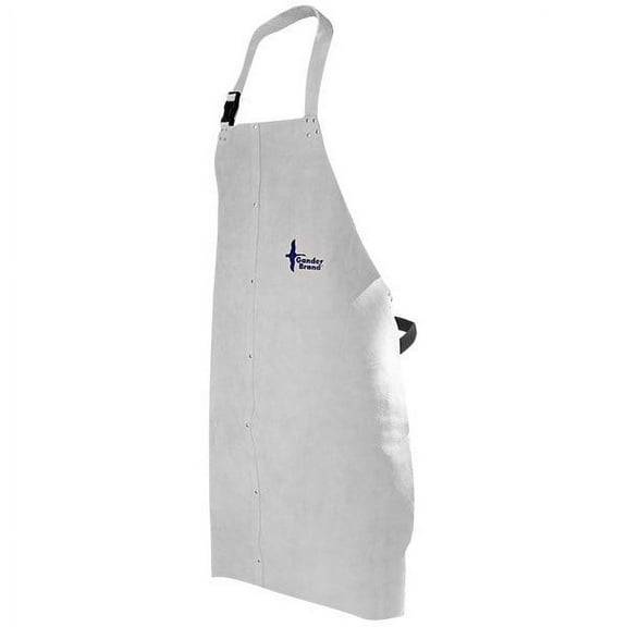 Bob Dale 64-1-63 Welding Apron Leather Bib Apron 24x36 Pearl Grey