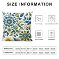 thumbnail image 6 of Wuche Yellow Blue Floral Throw Pillow Covers 18x18 Inch Watercolor Sage Green Leaves Decorative Pillow Case Soft Cotton Square Cushion Covers for Couch Sofa Bedroom Livingroom (Pack of 2), 6 of 6