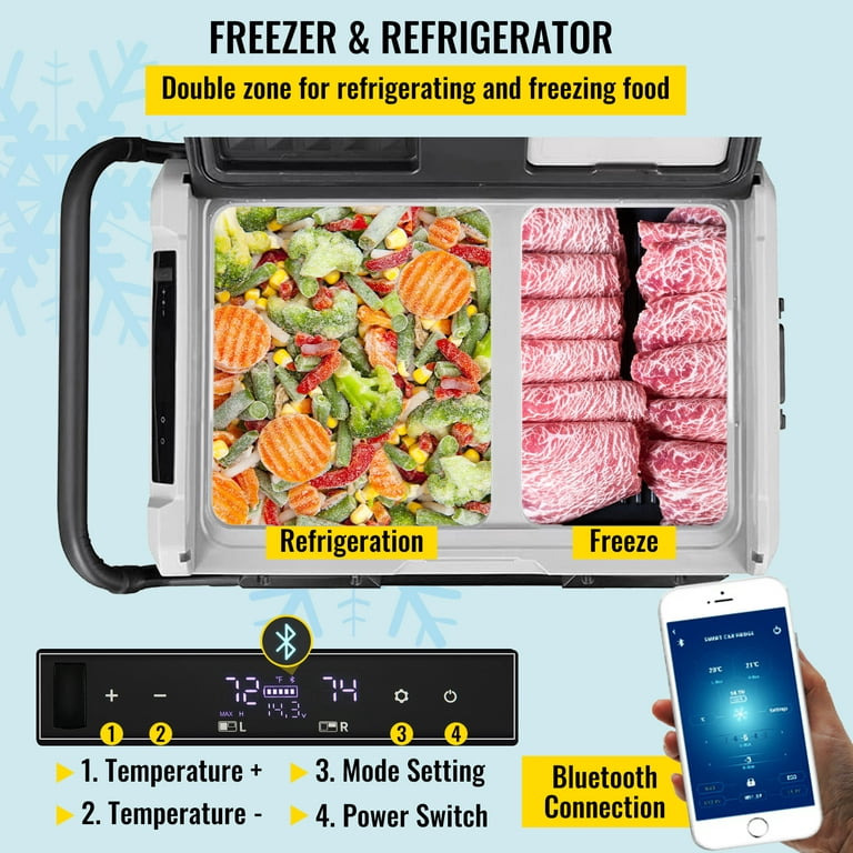 BENTISM 12volt Car Refrigerator Portable Freezer 32Qt Camping Refrigerator  Outdoor 