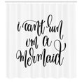 thumbnail image 3 of Ambesonne I'm Mermaid Shower Curtain, Mythical Saying, 69"Wx84"L, Black White, 3 of 3