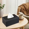 thumbnail image 6 of Qiweii Leather Tissue Box Cover European Style Hotel Restaurant Desktop Drawer Organizer, Home Office Decorative Holder for Napkins, 6 of 6