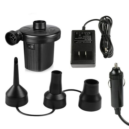 Pompe à air électrique pour objets gonflables, pompe à air portable à remplissage rapide avec 3 buses, 110-120V, pompes de gonflage et dégonflage pour camping en plein air, matelas pneumatiques