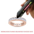thumbnail image 7 of 2 Carat Round Cut Lab Created Moissanite Diamond Full Eternity Engagement Wedding Band Ring In 14k Rose Gold(G-H Color,VVS1 Clarity,2.00 Cttw)-5, 7 of 7