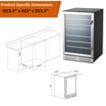 thumbnail image 2 of 29 Bottle Wine Cooler Refrigerator, 15” DualSeamless Stainless Steelin Freestanding Wine Fridge, Double-LayerG lasswith Under Counter Wine Cellar, 2 of 9