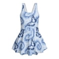 thumbnail image 4 of Tutolipy Girls One Piece Swimsuit with Skirt, Butterfly Pattern Sleeveless Bathing Suit, Quick Dry Soft Childrens Swimwear for Beach Size 6-7 Years, 4 of 8