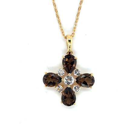 Genuine Quartz Necklaces for Women Clover Necklace 3.13 Carats Goodluck Birthday Presents for Wife Gifts for Daughter