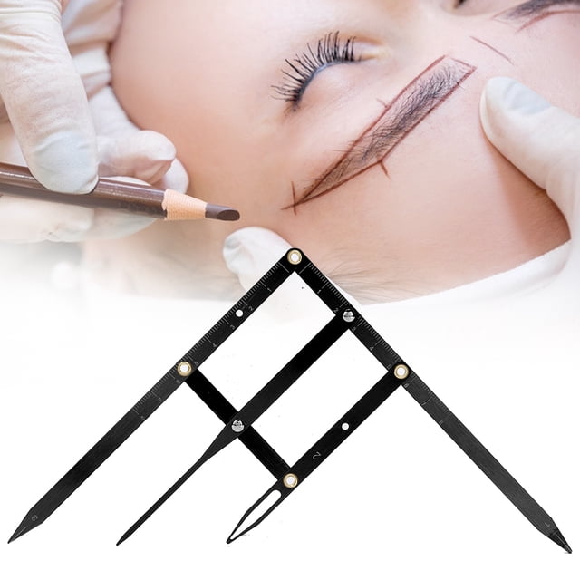 Microblading Eyebrow Ruler, Golden Ratio Makeup Symmetrical Tool Accessory with Clearly Visible Typing, Convenient and Practical, Eyebrow Drawing Novice Tool