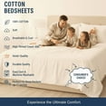 thumbnail image 5 of Rug Branch California Cotton Club 4 PC King Sheet Set – 600 Thread Count, 100% Long-Staple Cotton, Fits Thick Mattresses, Soft Sateen Weave, Breathable, Durable, Machine Washable – Navy, 5 of 8
