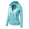 thumbnail image 4 of Doublju Women's Lightweight Pocket Zip-Up Hoodie Jacket for Women with Plus Size, 4 of 4