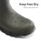 thumbnail image 3 of Botas de lluvia DREAM PAIRS para niños, color oliva, talla 11, antideslizantes, 3 of 6