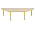 thumbnail image 1 of Early Childhood Resources ELR-14226-MPMPYESB 24 x 48 in. Thermo-Fused Trapezoid Activity Table with Standard Legs, Ball Glides - Maple & Yellow, 1 of 1