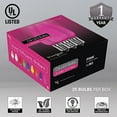 thumbnail image 5 of OptiCore C9 Opaque Ceramic Style Pink LED Christmas Lights Replacement Bulbs, Pack of 25, Shatterproof 0.84W, E17 Base, 5 of 7