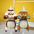 thumbnail image 4 of Autumn Winter Dog Clothes with Cat Towable Soft Coral Velvet Four-Legged Jumpsuits Beige Brown Wave Pattern Jumpsuit ShopWise Round, 4 of 6