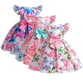 thumbnail image 2 of MXIEZI 2-10 Years Baby Girls Princess Dress Printed Fly Sleeve Vest Dresses Toddler Summer Party Tutu Gown for Kids, 2 of 9