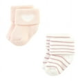 thumbnail image 6 of Hudson Baby Infant Girl Cotton Rich Newborn and Terry Socks, Blush Heart, 0-6 Months, 6 of 8