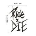 thumbnail image 6 of QHUDLV Bike Frame Sticker Ride Or Die Tube Sticker Bicycle Decals Decorative, 6 of 9
