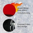 thumbnail image 3 of 2 Pack Spider Knit Beanie Hat for Men Women Winter Knit Warm Cuffed Embroidery Skull Cap, 3 of 3