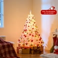 thumbnail image 2 of Gymax 5 FT Artificial Christmas Tree Hinged Snow Flocked Xmas Tree w/ 456 Branch Tips, 2 of 10