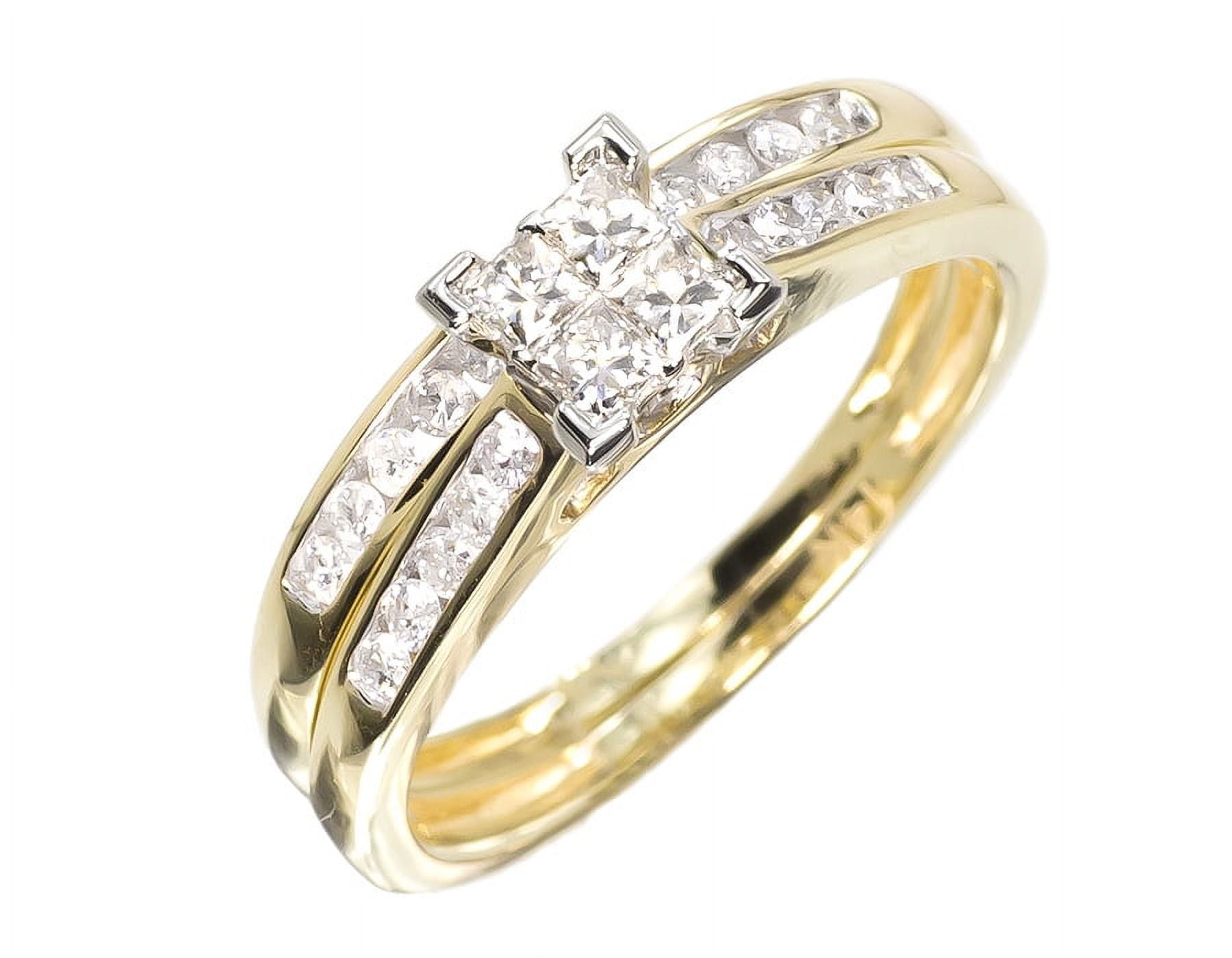 Princess Diamond Bridal Set (0.66 ct) - Walmart.com