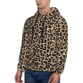 thumbnail image 3 of Rateoe Leopard Print-1 Pattern Mens Hoodie, Pullover Hooded Sweatshirt, Kangaroo Pocket Hoodie Ideal for Daily Wear, Travel and Home-X-Large, 3 of 7