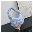 thumbnail image 1 of Bolso de mano estilo retro plisado con diseño de nube y cuadros, tipo sobre, estilo mini bolso de mano de moda, 1 of 6