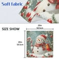 thumbnail image 3 of JSTEL Christmas Snowman Candy Cloth Napkins Set of 6, 20x20 Inch Washable and Reusable Napkin for Decoupage Dinner Party Everyday Use, 3 of 6