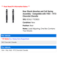 thumbnail image 2 of Rear Shock Absorber and Coil Spring Assembly - Compatible with 1964 - 1973 Chevy Chevelle 1965 1966 1967 1968 1969 1970 1971 1972, 2 of 2