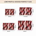 thumbnail image 5 of Red Striped Ombre Door Mat Indoor Outdoor, Modern Red Moire Geometric Non Slip Welcome Mat with Rubber Backing, Absorbent Fabric Front Door Mats Entryway Rug for Home Patio Entrance 20"x31.5", 5 of 9