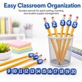thumbnail image 6 of Number Pencil Toppers, Numbered Pencil Toppers 1-50 | Numbered Pencil Toppers 1-50, Reusable Classroom Pencil Labels for Student Organization and Teacher Supplies (Black, Number: 1-50), 6 of 8