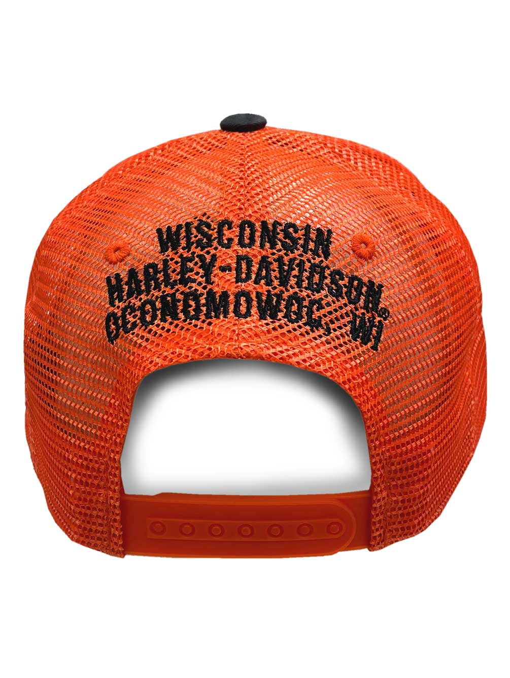 Harley-Davidson Mens Willie G Skull Patch Snapback Colorblocked Mesh Trucker Hat, Harley Davidson