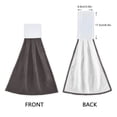 thumbnail image 3 of Haosy 2 Pack Kitchen Wash Cloths with Hanging Loops Absorbent Absorbent Quick Drying Hand Towels, Dark Coffee, 3 of 7