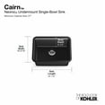 thumbnail image 6 of Kohler K-28001 Cairn 24-1/2" Undermount Single Basin Composite Kitchen Sink - Matte, 6 of 7