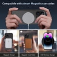 thumbnail image 4 of for iPhone 14 Pro Max Phone Case Magnetic AG Glass Frosted Case with Camera Lens Protector for iPhone 14 Pro Max Compatible with Magsafe Slim Full Body Protective Cover for Women Men-Black, 4 of 12
