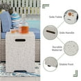 thumbnail image 5 of VENTOPYR 2-Piece Outdoor Rectangle Terrazzo White Propane Fire Table Set with Tank Cover Table, 5 of 8