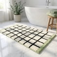 thumbnail image 6 of REGALWOVEN Bathroom Rugs Checkered Extra Soft Absorbent Plush Bath Mat, Non Slip Machine Washable Green 24" x 16", 6 of 6