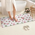 thumbnail image 4 of Pioneer Flower Floral Print Pattern Bathroom Rugs Mat, Non Slip Microfiber Bathroom Rug with Rubber Backing, Soft Mats for Bathroom Floor Tub Shower, 24"x60", 4 of 5