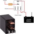 thumbnail image 3 of Car Relay With Socket Holder - 12v 30 Apm 5 Pin Changeover Relay Kits (2 Pack), 3 of 5