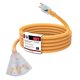 thumbnail image 1 of Cable de alimentación EP, enchufe LED de 3 salidas para exteriores, resistente, de 10 pies, 1 of 7
