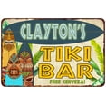 thumbnail image 1 of Clayton's TIKI BAR Island Gift Sign Metal Wall Decor 8x12 108120058087, 1 of 1