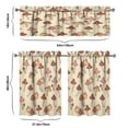 thumbnail image 6 of Mushroom (32) Kitchen Curtain Valance 3 Piece Home Curtains and Valance Set Curtain Sink Window Decor Window Treatment Tier 27.5x36 Length, 6 of 6