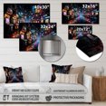 thumbnail image 4 of Designart "Neon Arcade video game dream In Colorful"Video Games Metal Wall Art Colorful Modern Office Room Wall Art, 4 of 6