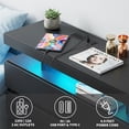 thumbnail image 3 of Hommpa Black LED 6 Drawers Dresser for Bedroom, Chest of Drawers with Charging Station and LED Lights, TV Stand Tall Dresser for Closet, Wooden Modern Storage Cabinet for Living Room, Entryway, 3 of 14
