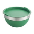 thumbnail image 5 of Tramontina 10-Piece Stainless Steel Mixing Bowl Set with Lid, High Wall with Mint Green Silicone Sides, Dishwasher Safe, 5 of 8