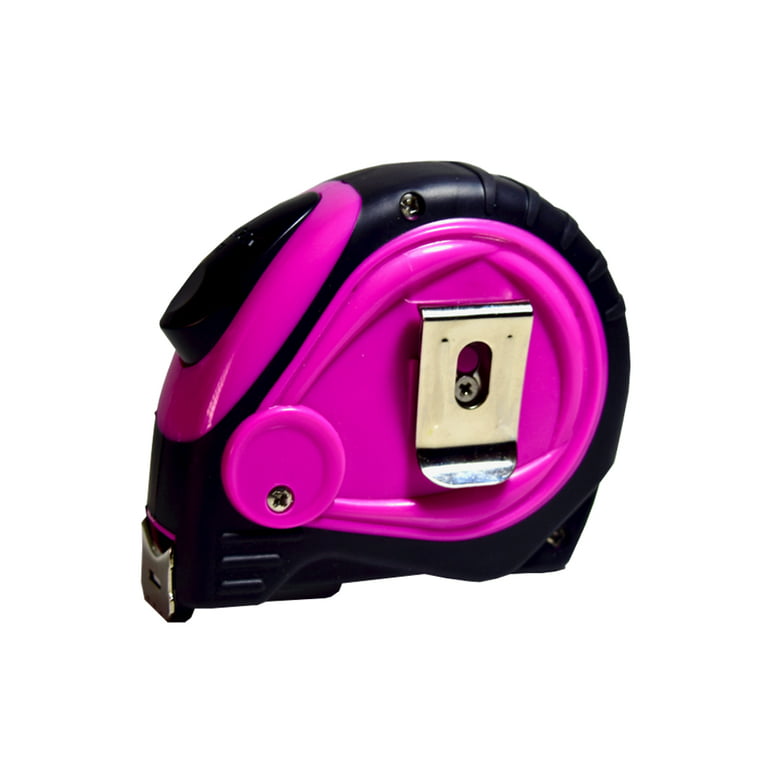 The Original Pink Box PB25LTM 25-Foot Auto Locking Tape Measure, Pink 