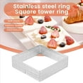 thumbnail image 4 of Anillo Perforado para Tartas Moldes para Tartaletas de Acero Inoxidable Forma Cuadrada Molde para Tartas CíRculo Herramienta para Hornear Pasteles Franceses, Paquete de 5, 4 of 5